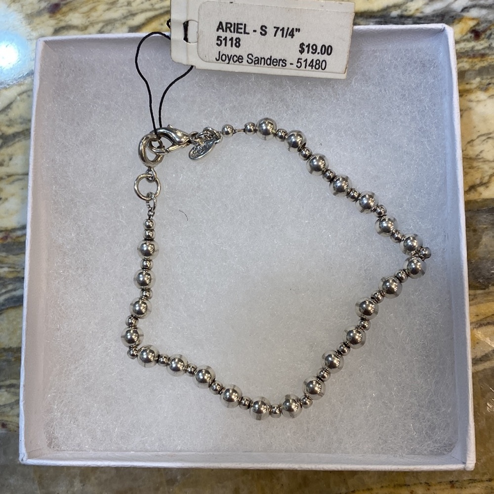 Silver Beads “Ariel” 7-1/4” Bracelet